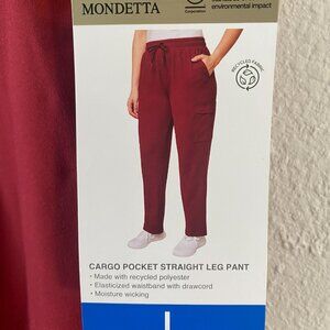 Mondetta Women's Tibetan Red Cargo Pocket Straight Leg Pants Size L